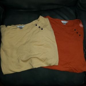 3X CJ Banks Ts with button detail